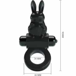 PRETTY LOVE - EXCITING RING ANILLO VIBRADOR RABBIT 10 VIBRACIONES NEGRO - piKanteo | Despierta tu lado más piKante