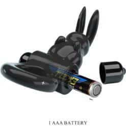 PRETTY LOVE - EXCITING RING ANILLO VIBRADOR RABBIT 10 VIBRACIONES NEGRO - piKanteo | Despierta tu lado más piKante
