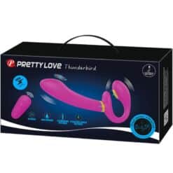 PRETTY LOVE - THUNDERBIRD VIBRADOR DOBLE STRAP-ON CONTROL REMOTO MORADO - piKanteo | Despierta tu lado más piKante