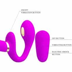 PRETTY LOVE - THUNDERBIRD VIBRADOR DOBLE STRAP-ON CONTROL REMOTO MORADO - piKanteo | Despierta tu lado más piKante