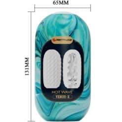 PRETTY LOVE - HOT WAVE MASTURBADOR MASCULINO SILICONA BLANCO - piKanteo | Despierta tu lado más piKante