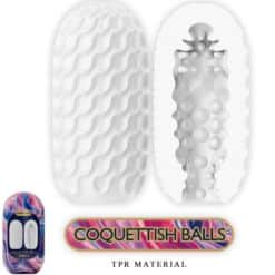 Alternative view of PRETTY LOVE - COQUETTISH BALLS MASTURBADOR MASCULINO SILICONA BLANCO