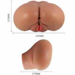 CRAZY BULL - LUNA TRASERO VIBRADOR CON VAGINA Y ANO REALÍSTICO NATURAL CONTROL REMOTO - piKanteo | Despierta tu lado más piKante