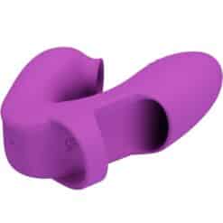 PRETTY LOVE - ATHENA VIBRADOR DE DEDO CON ESTIMULADOR CLÍTORIS MORADO - piKanteo | Despierta tu lado más piKante