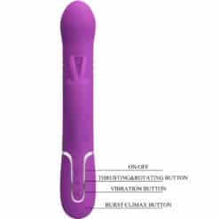 PRETTY LOVE - COALE VIBRADOR RABBIT MULTIFUNCIÓN 4 EN 1 MORADO - piKanteo | Despierta tu lado más piKante