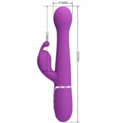 PRETTY LOVE - DEJON VIBRADOR RABBIT MULTIFUNCIÓN 3 EN 1 MORADO - piKanteo | Despierta tu lado más piKante
