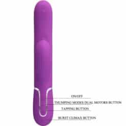 PRETTY LOVE - PERLITA VIBRADOR RABBIT MULTIFUNCIÓN 3 EN 1 MORADO - piKanteo | Despierta tu lado más piKante