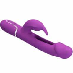 PRETTY LOVE - KAMPAS VIBRADOR RABBIT MULTIFUNCIÓN 3 EN 1 MORADO - piKanteo | Despierta tu lado más piKante