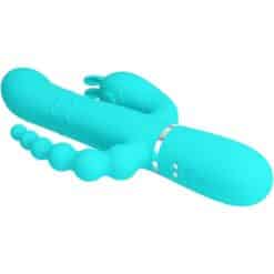PRETTY LOVE - CAMMY TRIPLE VIBRADOR RABBIT MULTIFUNCIÓN 4 EN 1 AZUL - piKanteo | Despierta tu lado más piKante