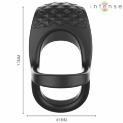INTENSE - ALEX ANILLO DOBLE VIBRADOR PENE 10 VIBRACIONES NEGRO - piKanteo | Despierta tu lado más piKante