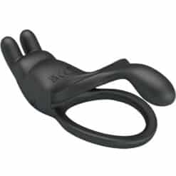 PRETTY LOVE - SETH DOBLE ANILLO VIBRADOR RABBIT 7 VIBRACIONES NEGRO - piKanteo | Despierta tu lado más piKante