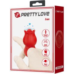 PRETTY LOVE - JAE VIBRADOR DE DEDO FORMA DE ROSA 10 VIBRACIONES ROJO - piKanteo | Despierta tu lado más piKante
