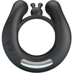Alternative view of PRETTY LOVE - DAHLIA ANILLO VIBRADOR + ESTIMULADOR DE CLÍTOIS 12 VIBRACIONES NEGRO