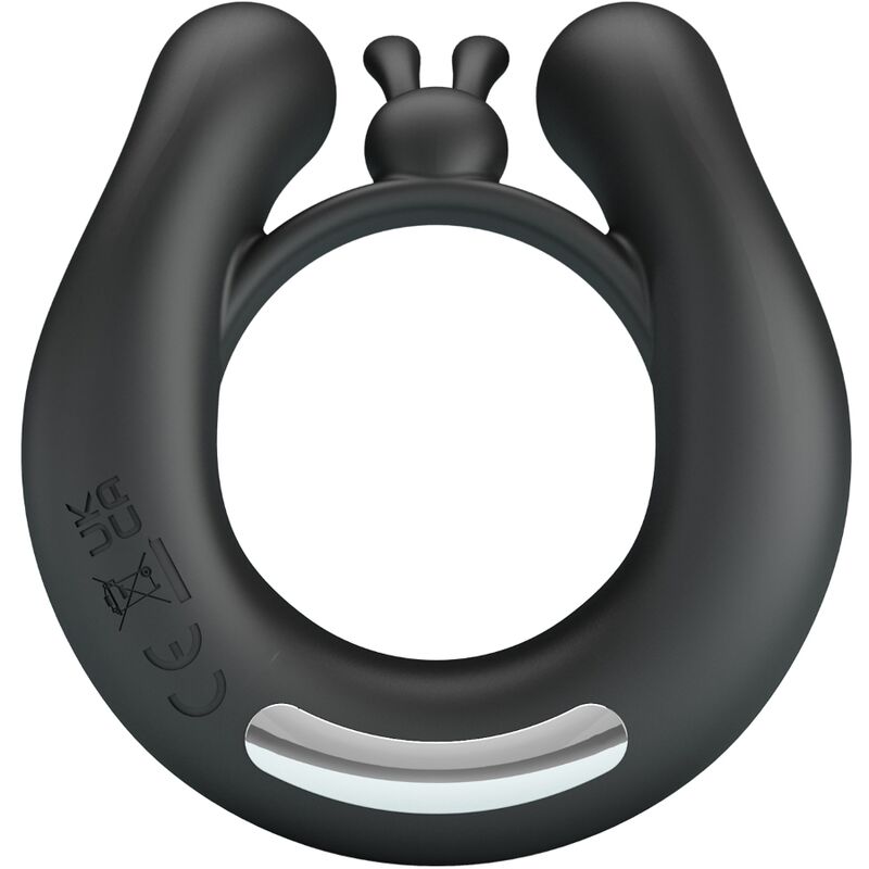 Alternative view of PRETTY LOVE - DAHLIA ANILLO VIBRADOR + ESTIMULADOR DE CLÍTOIS 12 VIBRACIONES NEGRO