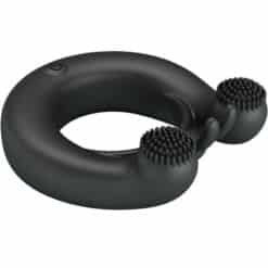 PRETTY LOVE - DAHLIA ANILLO VIBRADOR + ESTIMULADOR DE CLÍTOIS 12 VIBRACIONES NEGRO - piKanteo | Despierta tu lado más piKante