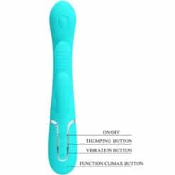 PRETTY LOVE - SHANIA TRIPLE VIBRADOR RABBIT MULTIFUNCIÓN 3 EN 1 - piKanteo | Despierta tu lado más piKante