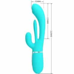 PRETTY LOVE - SHANIA TRIPLE VIBRADOR RABBIT MULTIFUNCIÓN 3 EN 1 - piKanteo | Despierta tu lado más piKante