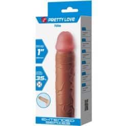 PRETTY LOVE - NILE FUNDA PARA PENE CON EXTENSIÓN DE 2.5 CM MULATO - piKanteo | Despierta tu lado más piKante
