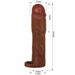 PRETTY LOVE - GERD FUNDA PARA PENE CON EXTENSIÓN DE 7.6 CM MULATO - piKanteo | Despierta tu lado más piKante