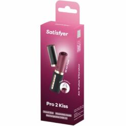 SATISFYER - PRO 2 KISS ESTIMULADOR CLÍTORIS POR ONDAS GRANATE / NEGRO - piKanteo | Despierta tu lado más piKante