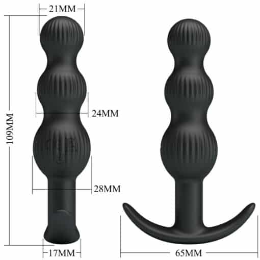 PRETTY LOVE - SIDNEY VIBRADOR ANAL 10 VIBRACIONES NEGRO - Imagen 7