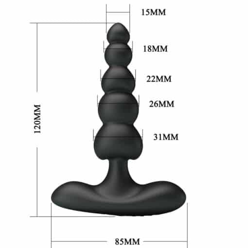 PRETTY LOVE - CORBAN VIBRADOR ANAL 10 VIBRACIONES NEGRO - Imagen 7