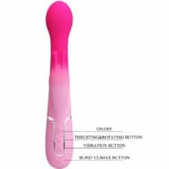 PRETTY LOVE - DEJON VIBRADOR RABBIT 3 EN 1 MULTIFUNCIÓN ROSA - piKanteo | Despierta tu lado más piKante