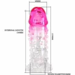 PRETTY LOVE - WILFORD FUNDA REALÍSTICA ALARGADORA CON RELIEVE PARA PENE ROSA - piKanteo | Despierta tu lado más piKante