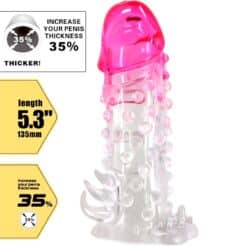 PRETTY LOVE - WILFORD FUNDA REALÍSTICA ALARGADORA CON RELIEVE PARA PENE ROSA - piKanteo | Despierta tu lado más piKante