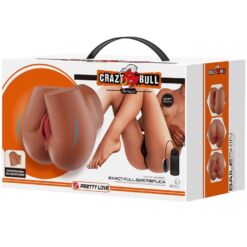 CRAZY BULL - BERNACE TRASERO VIBRADOR CON VAGINA Y ANO REALÍSTICO NATURAL CONTROL REMOTO - piKanteo | Despierta tu lado más piKante