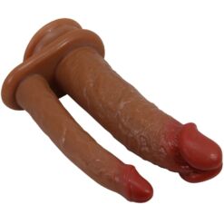 Alternative view of PRETTY LOVE - GORAN DOBLE DILDO REALÍSTICO NATURAL MULATO