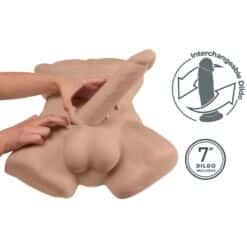 SILEXD - APOLLO L TORSO REALÍSTICO MASCULINO CARAMELO - piKanteo | Despierta tu lado más piKante