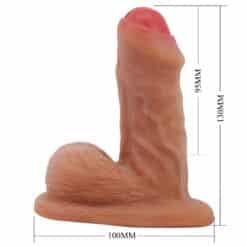 PRETTY LOVE - WARNELL DILDO ULTRA REALÍSTICO Y ELÁSTICO 9.5 CM MULATO - piKanteo | Despierta tu lado más piKante