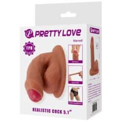 PRETTY LOVE - WARNELL DILDO ULTRA REALÍSTICO Y ELÁSTICO 9.5 CM MULATO - piKanteo | Despierta tu lado más piKante