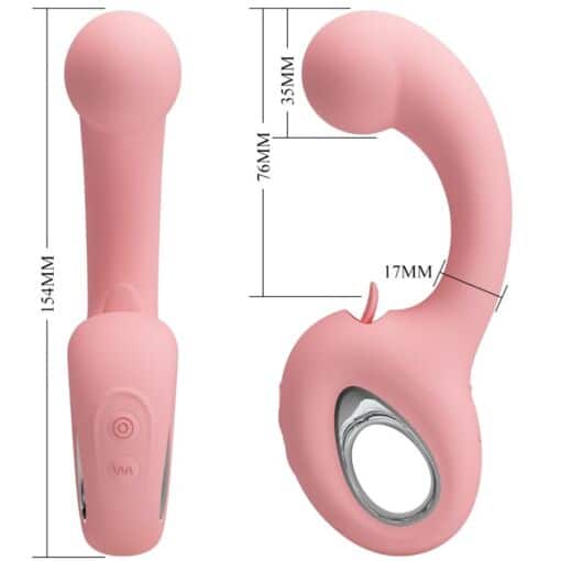 PRETTY LOVE - ERYNNYES VIBRADOR PUNTO G + ESTIMULADOR CLÍTORIS 10 VIBRACIONES ROSA - Imagen 7
