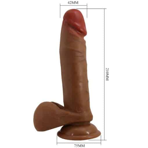 BAILE - ABEL DILDO REALÍSTICO 21 CM MULATO - Imagen 7