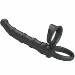 Alternative view of PRETTY LOVE - TATUM ANILLO VIBRADOR PENE CON PLUG 10 VIBRACIONES NEGRO
