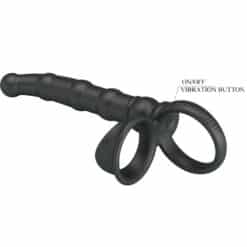 PRETTY LOVE - TATUM ANILLO VIBRADOR PENE CON PLUG 10 VIBRACIONES NEGRO - piKanteo | Despierta tu lado más piKante