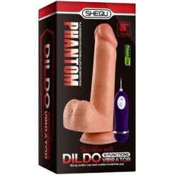 SHEQU - PHANTOM DILDO VIBRADOR CON CONTROL REMOTO 20 CM - piKanteo | Despierta tu lado más piKante