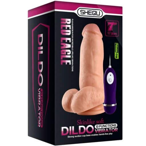 SHEQU - RED EAGLE DILDO VIBRADOR CON CONTROL REMOTO 17 CM - Imagen 7