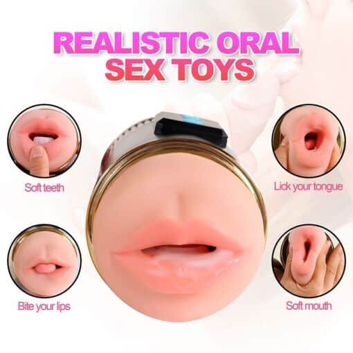 SHEQU - KAY MASTURBADOR DOBLE CON VIBRACIÓN DUAL BOCA Y VAGINA - Imagen 15