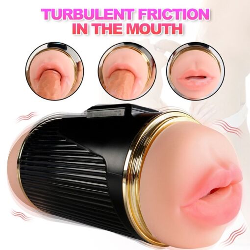SHEQU - KAY MASTURBADOR DOBLE CON VIBRACIÓN DUAL BOCA Y VAGINA - Imagen 16