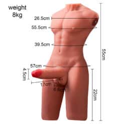 XISE - JASON HALF BODY TORSO REALÍSTICO MASCULINO CON THRUSTING Y VIBRACIÓN 55 CM - piKanteo | Despierta tu lado más piKante