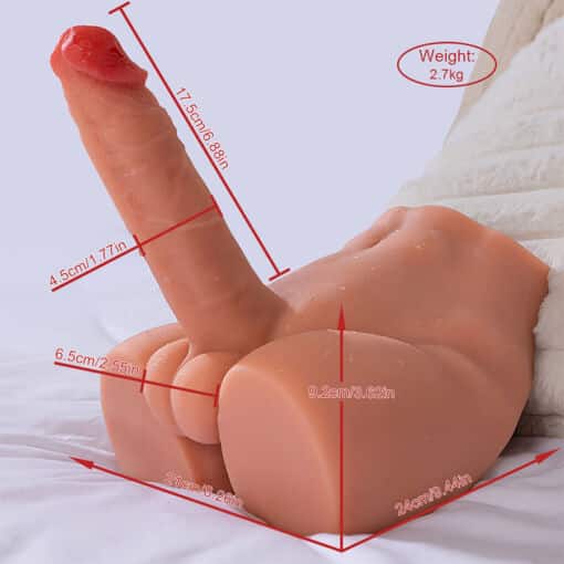 XISE - PEEL DILDO ASS MASTURBADOR DILDO REALÍSTICO POSICIÓN FRONTAL CON THRUSTING 17,5 CM - Imagen 7