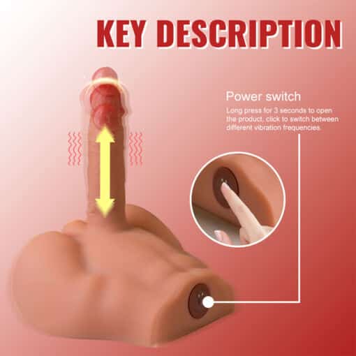 XISE - PEEL DILDO ASS MASTURBADOR DILDO REALÍSTICO POSICIÓN FRONTAL CON THRUSTING 17,5 CM - Imagen 10