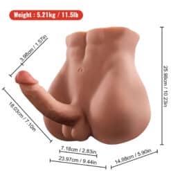 XISE - BERTLETT DILDO ASS MASTURBADOR DILDO Y ANO REALÍSTICO POSICIÓN FRONTAL CON THRUSTING 18 CM - piKanteo | Despierta tu lado más piKante