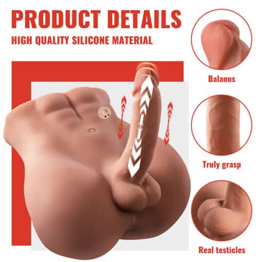 XISE - BERTLETT DILDO ASS MASTURBADOR DILDO Y ANO REALÍSTICO POSICIÓN FRONTAL CON THRUSTING 18 CM - Imagen 3