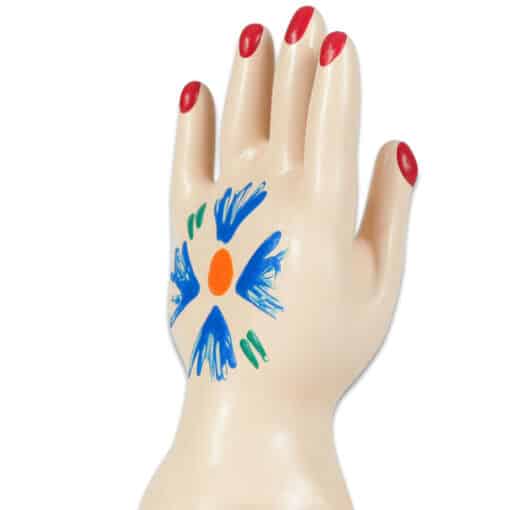 CONDOMERIE - PRESERVATIVO DECORATIVO PINTADO A MANO PALMA DE LA MANO MODELO 1 - Imagen 2