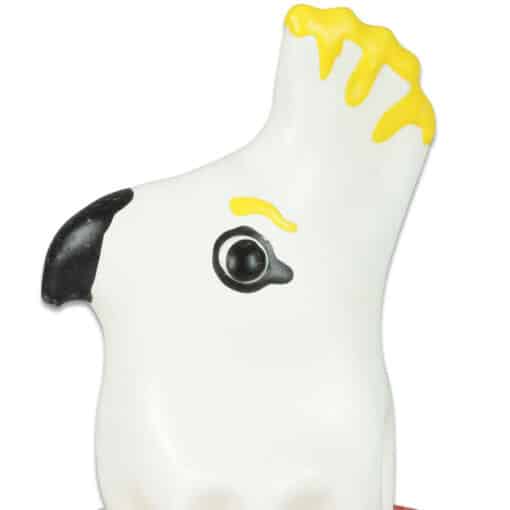 CONDOMERIE - PRESERVATIVO DECORATIVO PINTADO A MANO LORO BLANCO - Imagen 3
