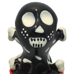 CONDOMERIE - PRESERVATIVO DECORATIVO PINTADO A MANO CALAVERA NEGRA MODELO 2
